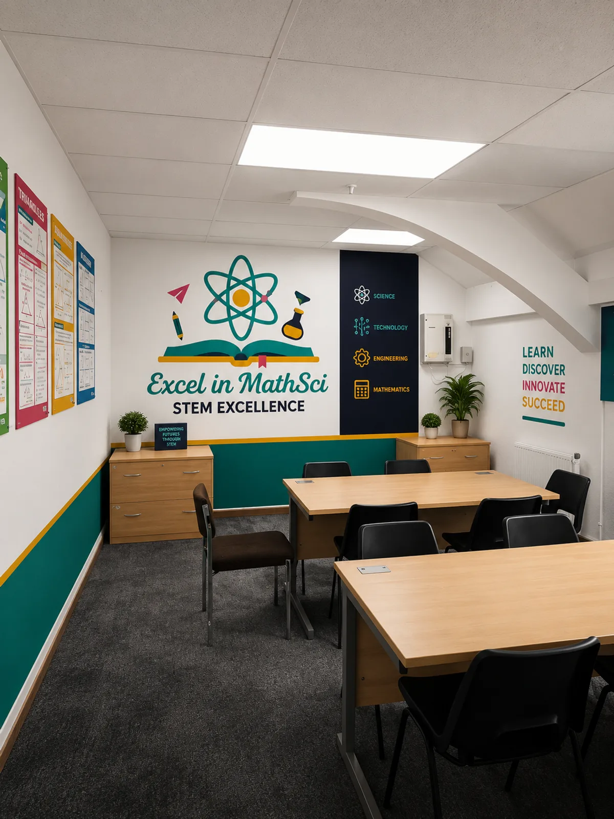 Inside the Excel in MathSci classroom, Pollokshields, Glasgow G41